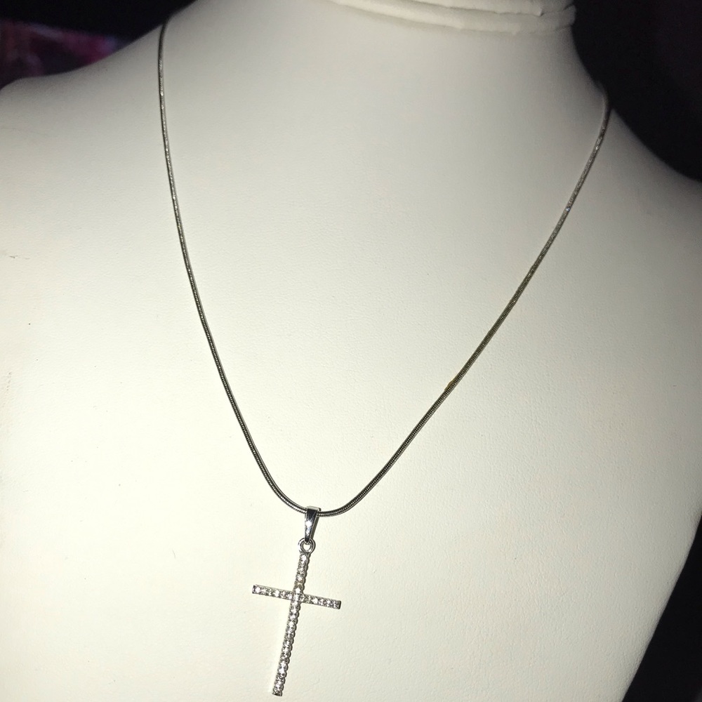 Thin Silver Cross